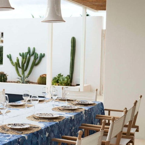 Dine alfresco from the privacy of the walled garden