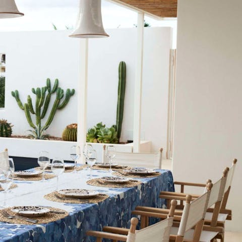 Dine alfresco from the privacy of the walled garden