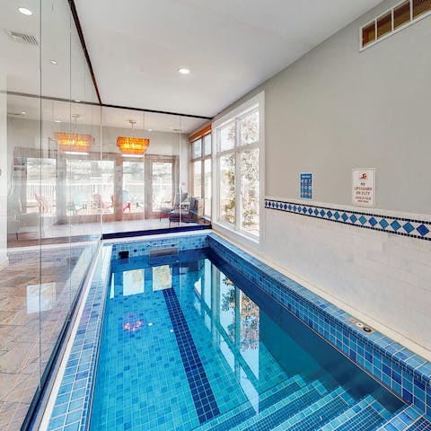 Swim a few laps of the indoor pool each morning