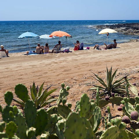 Stay on the coast of south east Sicily, a twenty metre walk from the sea