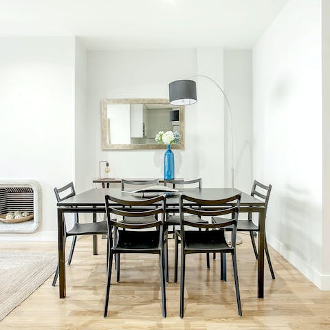 Enjoy some huevos rotos at your dining table