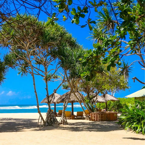 Hit the surf on Pererenan Beach – it's just 500 metres away