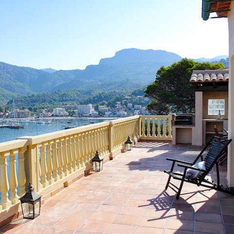 Grill some local delicacies or simply sit and admire the scenery on the balcony