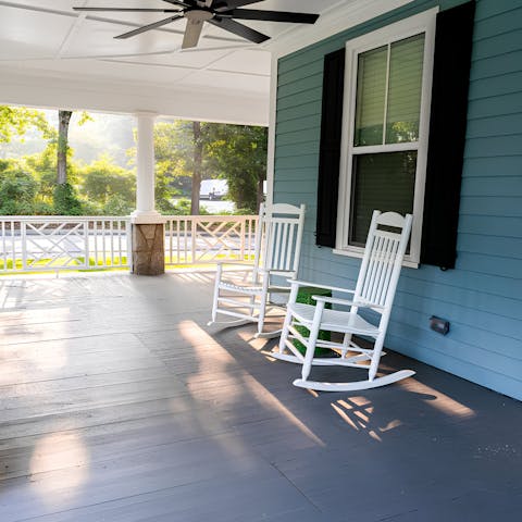 Spend relaxed days on the wrap-around porch