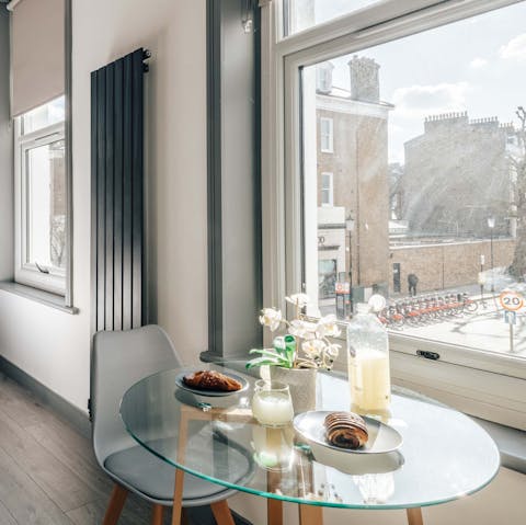 Use the table as a desk and work from home