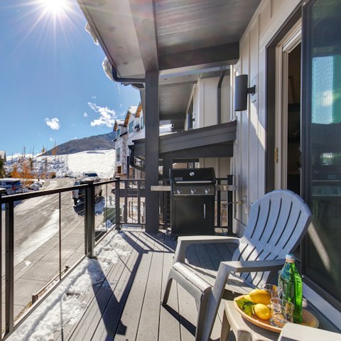Watch the world go by from the private balcony