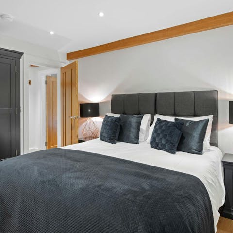 Sink into the comfortable bed after a day hiking the local trails