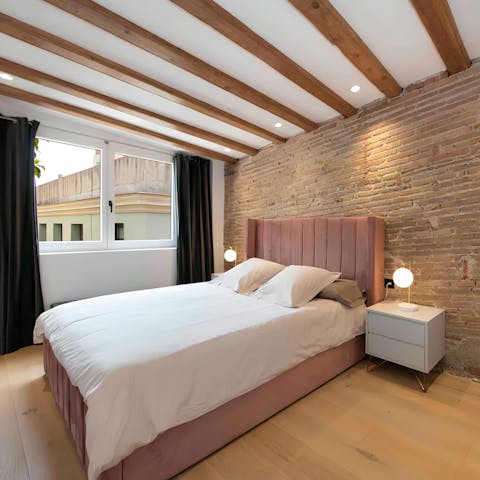 Wake up feeling refreshed in the serene bedroom