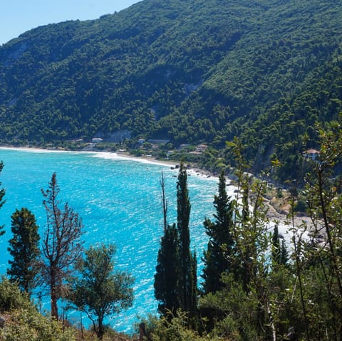 Explore the beaches and coves along the east coast of the island