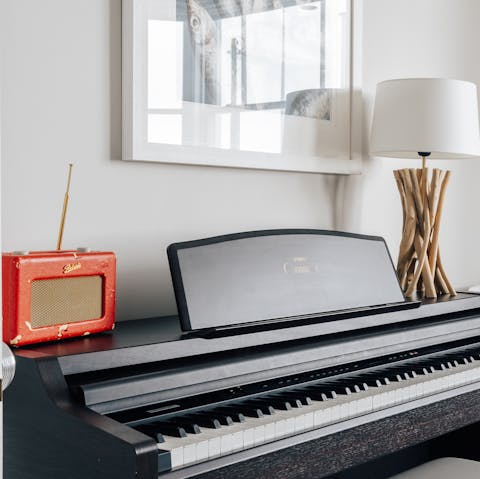 Tune in with your musical abilities with a go on the piano