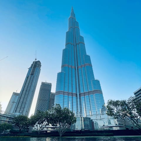 Marvel at the incredible Burj Khalifa – it's a five-minute drive