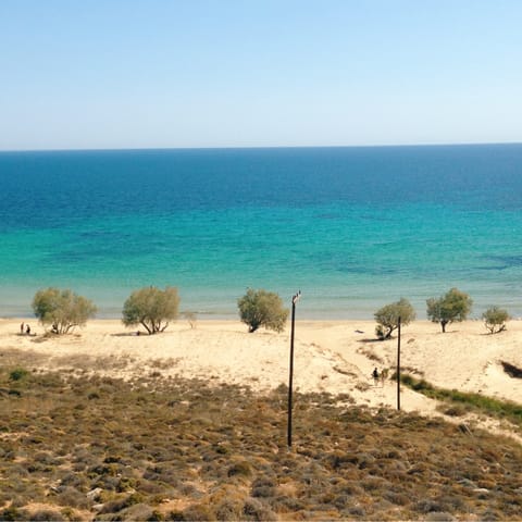 Enjoy a day at Astir Beach – the shoreline is just four minutes walk away