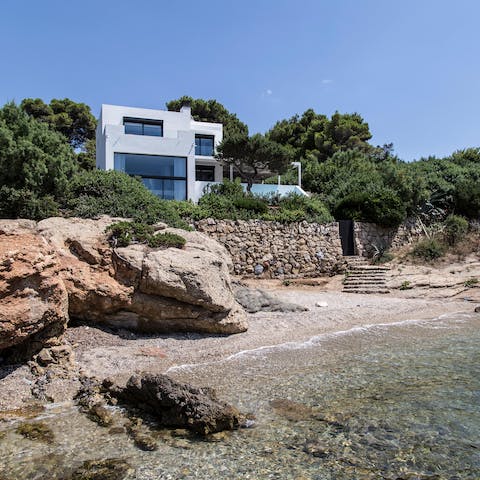 Wander down to the water's edge to go for a swim in the sea