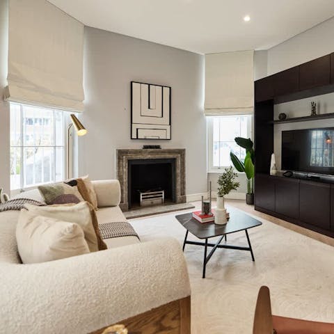 Curl up and watch a movie after a day exploring West London