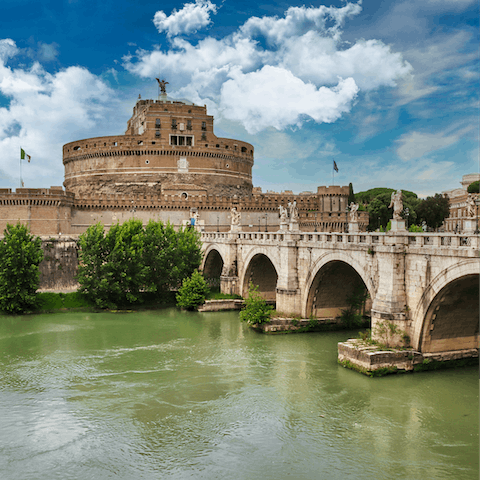 Visit Castel Sant'Angelo, 1 kilometre away