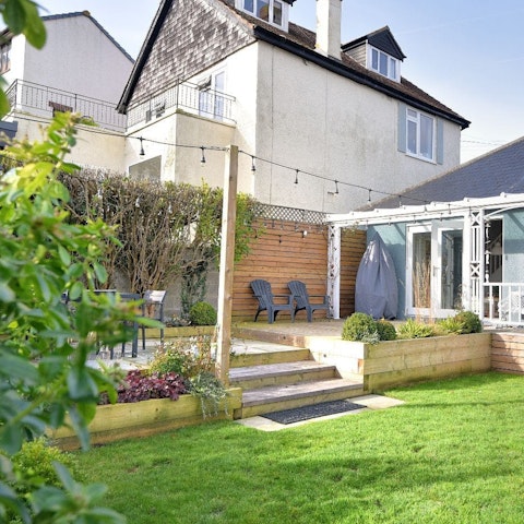 Enjoy a summer evening in the private garden