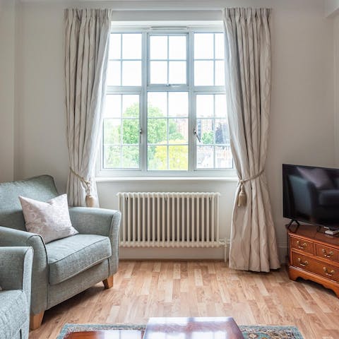 Relax between adventures in the cosy living room
