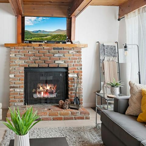 Warm your toes in front of the fire