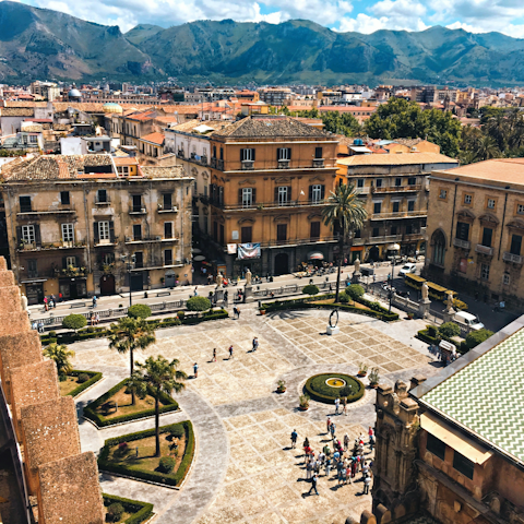 Drive thirty minutes west along the coast to Sicily's capital of Palermo