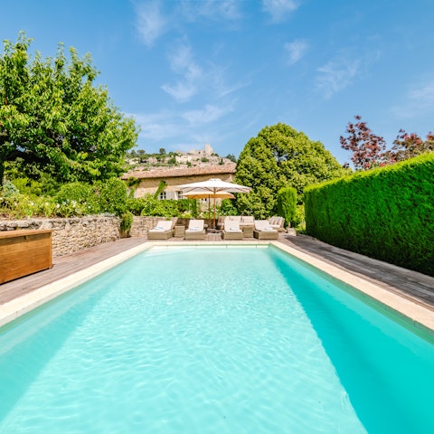 Start your day with a swim in the sunny pool