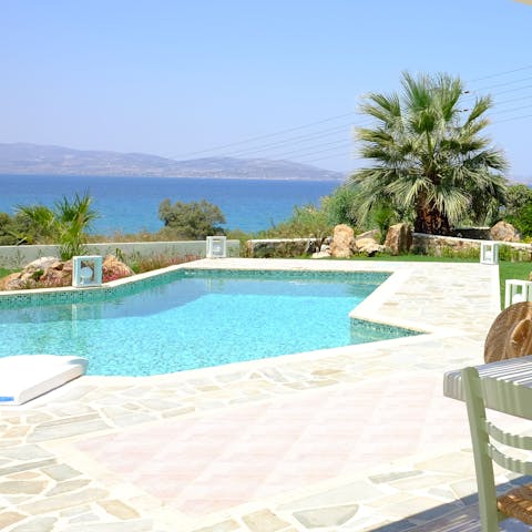 Take a dip in the private pool on hot afternoons