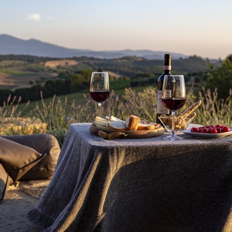 Dine alfresco and revel in the stunning views