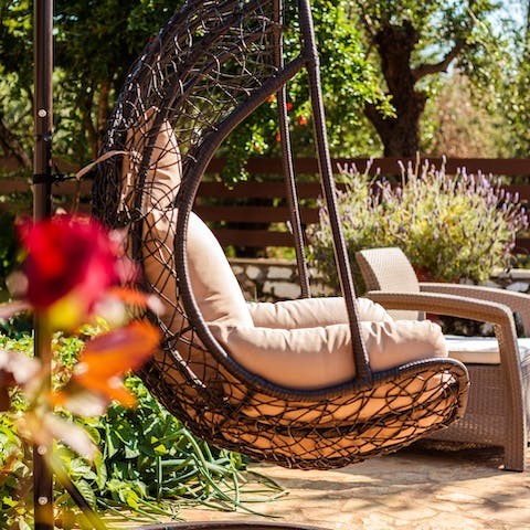 Lounge around amidst the Mediterranean fragrances of the garden