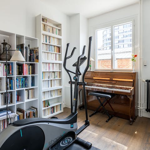 Keep on top of your fitness routine with a go on the cross trainer