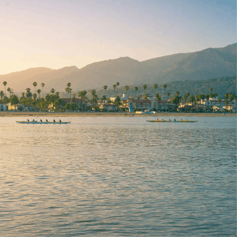 Explore Santa Barbara's golden coast, just a quick drive away