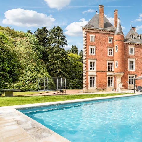 As well as a pool, the home has a trampoline, table tennis, and pétanque set