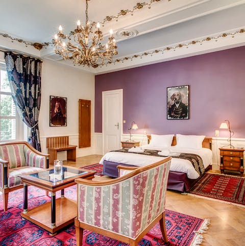 Cheeky design touches (like this painting) keep the design modern and fresh