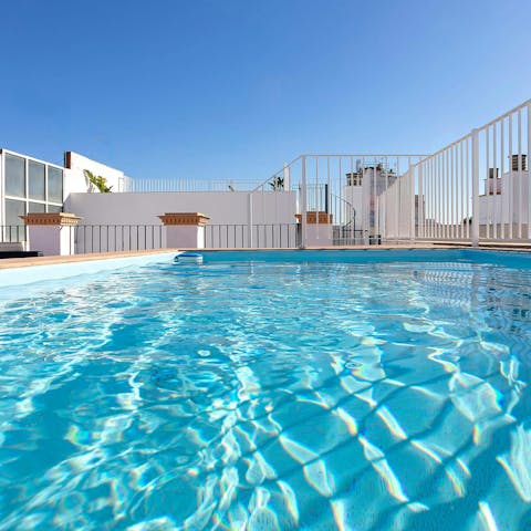 Cool off from the Spanish sun in the private pool