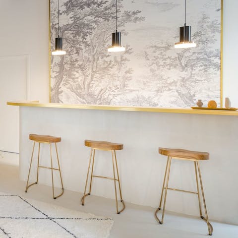 Get your caffeine hit with a morning coffee at the breakfast bar