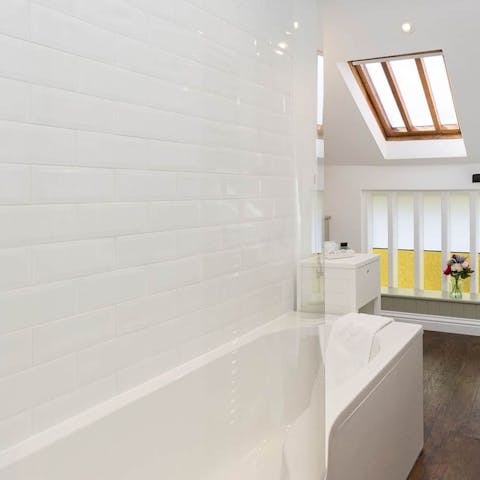 Soak your muscles in the tub after a long day out on horseback