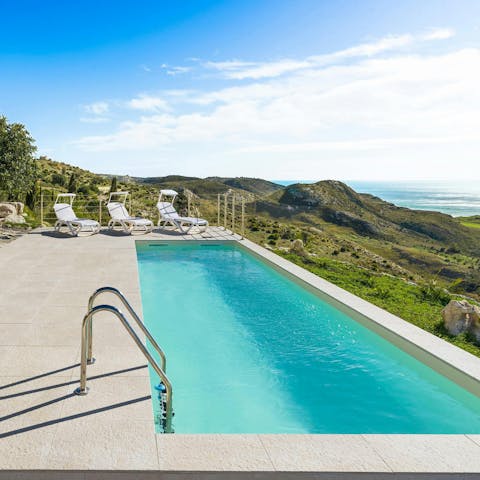 Enjoy the stunning view from the pool