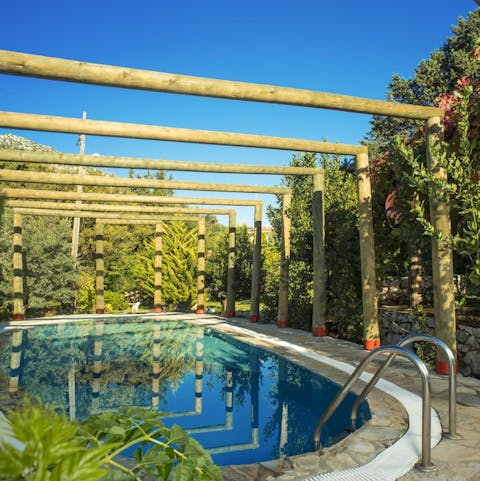 Float the day away in the enchanting freshwater pool