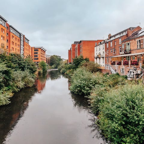 Enjoy an array of hip bars, pubs and restaurants on trendy Kelham Island