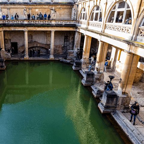 Soak up the history of the Roman Baths – you need only walk ten minutes