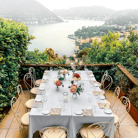 Dine out in the lakeside town of Cernobbio – a four-minute drive away