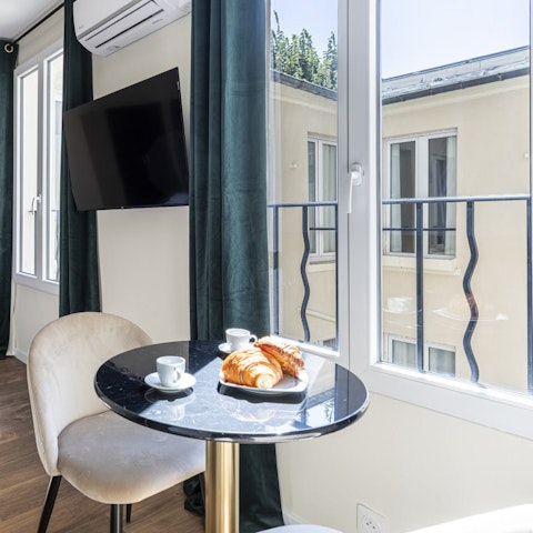 Enjoy slow mornings in the light-filled living space