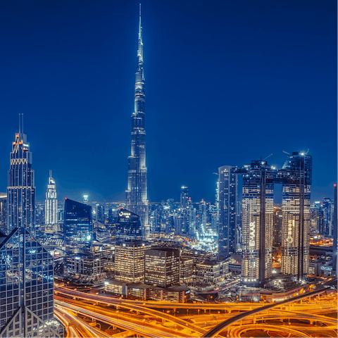 Take some photos of the nearby Burj Khalifa