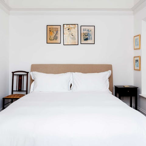 Snuggle up in the comfortable bedrooms after a busy day in London
