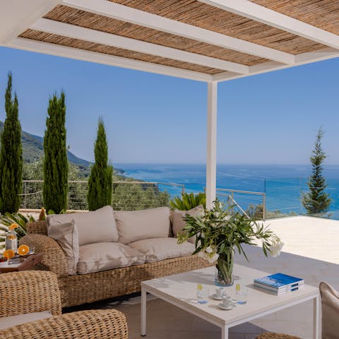 Start the morning with a coffee on the sea-facing terrace