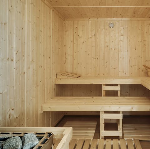 Relax in the sauna