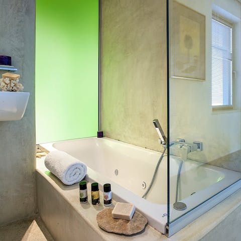 Soak in a jacuzzi bath