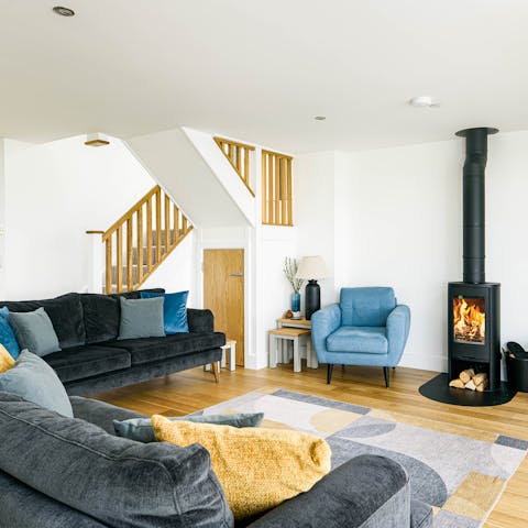 Spend cosy evenings in front of the wood-burning stove