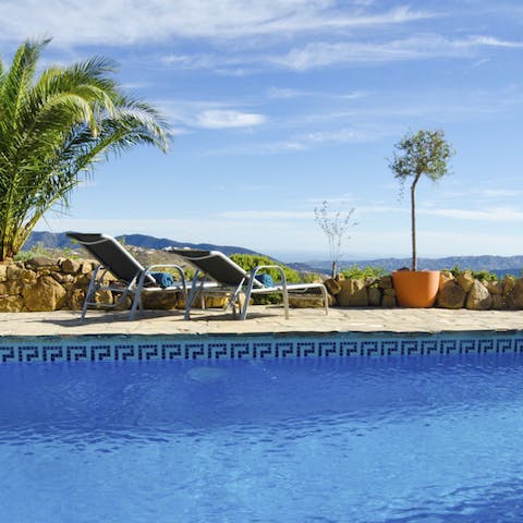 Enjoy the views over the mountains and out to sea