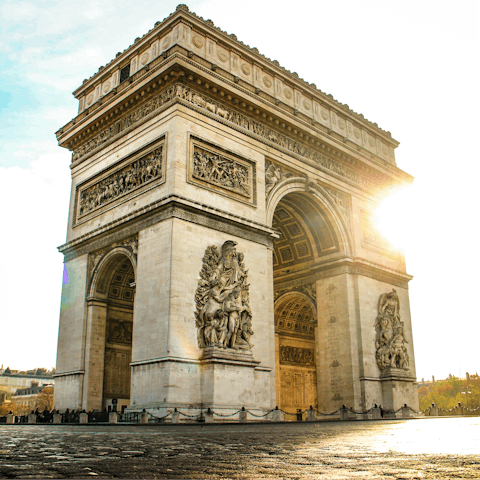 Stop by the famous Arc de Triomphe for a dose of history, 600 metres away