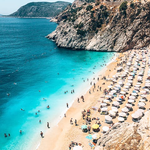 Relax on Kalkan Beach and let the day pass you by