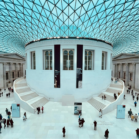 Stroll to the British Museum, seventeen-minute walk away